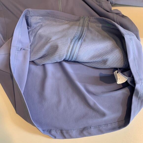 Layer 8 Jacket Womens M Medium Blue Qwick Dry Full Zip Bungee Waist Back Hooded - Picture 9 of 12